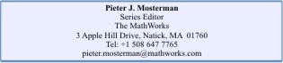 Pieter J. Mosterman (pieter.mosterman@mathworks.com)